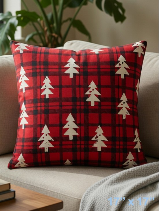 Christmas Print Cushion & Filler